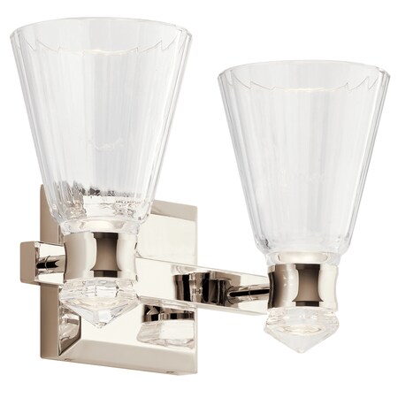 Kichler Bath 2Lt LED 45711PNLED